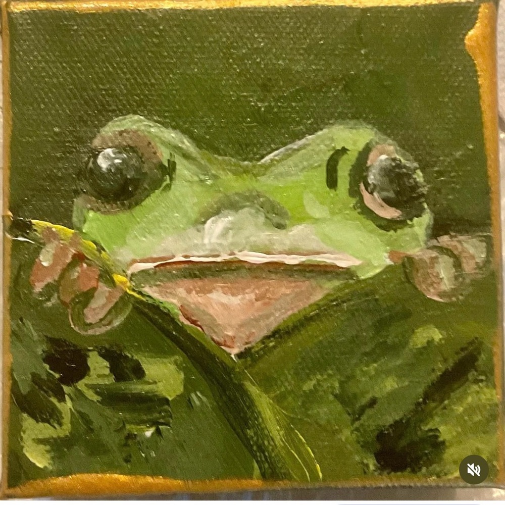 Vibrant Tree Frog Painting - Handcrafted Wildlife Wall Art